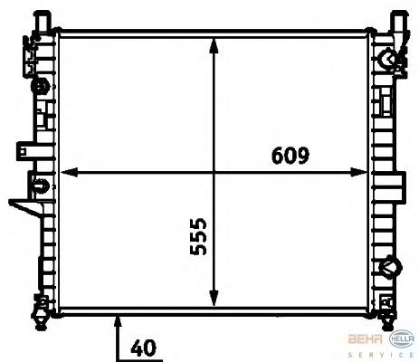 Radiador de esfriamento de motor 1635000103 Mercedes