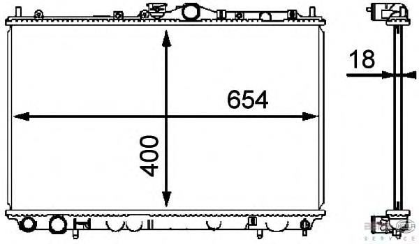Radiador de esfriamento de motor MB299522 Mitsubishi