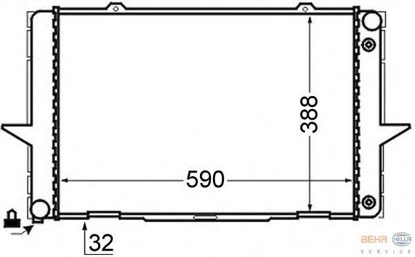 Radiador de esfriamento de motor 8603770 Volvo