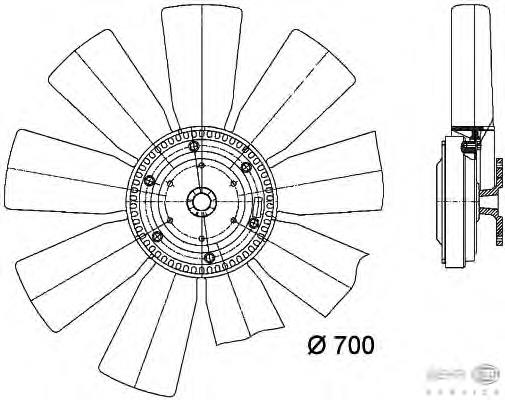 Acoplamento viscoso de ventilador de esfriamento NRF 49115 preço, a partir de 343,70 USD