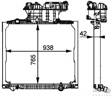 Radiador de esfriamento de motor 8MK376721711 HELLA