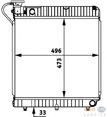 Radiador de esfriamento de motor 6015008103 Mercedes
