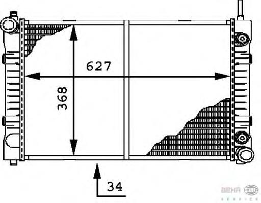 Radiador de esfriamento de motor A6685000601 Mercedes