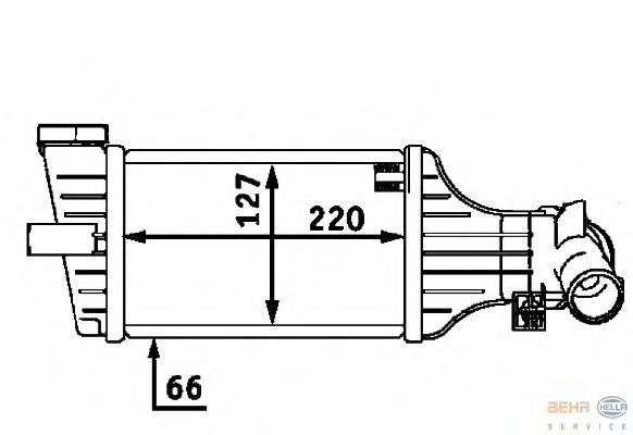 Radiador de intercooler Opel 95512979