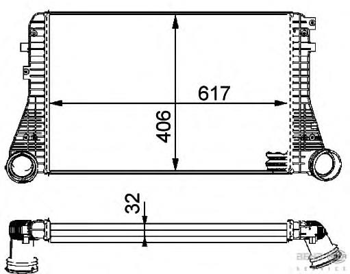 8ML376723541 HELLA Radiador de intercooler