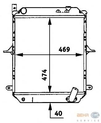 Radiador de esfriamento de motor 52244 NRF