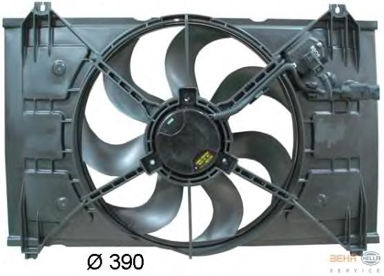 Compre 253801G050 Hyundai/Kia Difusor do radiador de esfriamento, montado com motor e roda de aletas