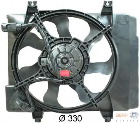 Difusor do radiador de esfriamento, montado com motor e roda de aletas Hyundai/Kia 2538007100