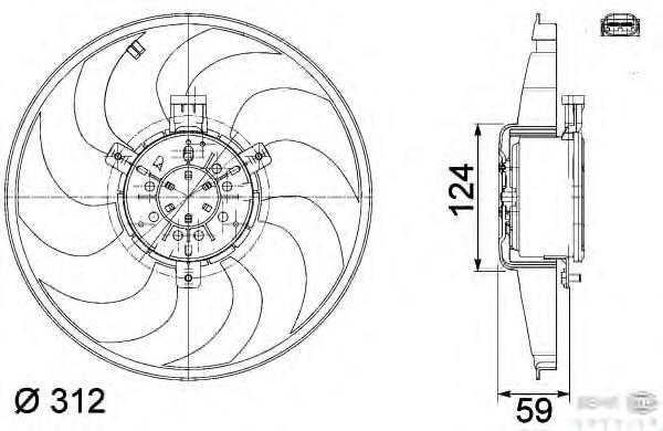 Ventilador elétrico de esfriamento montado (motor + roda de aletas) Mercedes 6395000593 preço, a partir de 84,05 USD
