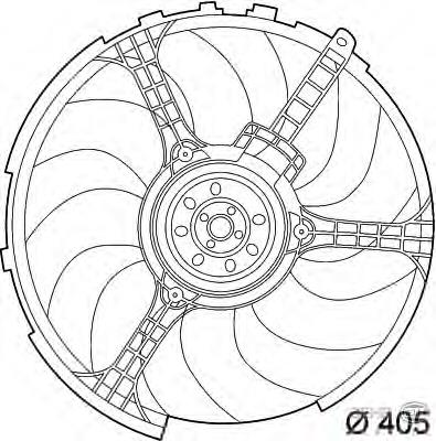 Compre 0046723520 Fiat/Alfa/Lancia Ventilador elétrico de esfriamento montado (motor + roda de aletas)