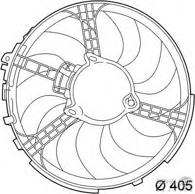 Ventilador elétrico de esfriamento montado (motor + roda de aletas) 0046723520 Fiat/Alfa/Lancia