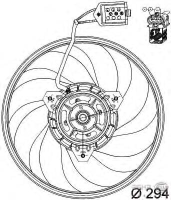 Ventilador elétrico de esfriamento montado (motor + roda de aletas) Opel 9129966 preço, a partir de 78,45 USD
