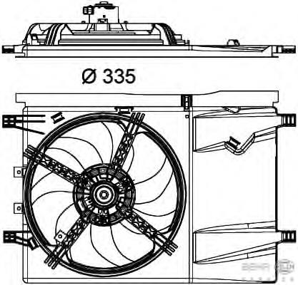 Compre 080051 Transporterparts Difusor do radiador de esfriamento, montado com motor e roda de aletas