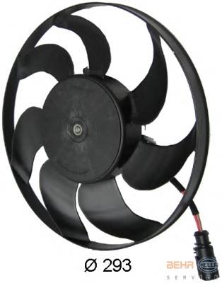 8EW351040391 HELLA Ventilador elétrico de esfriamento montado (motor + roda de aletas) direito