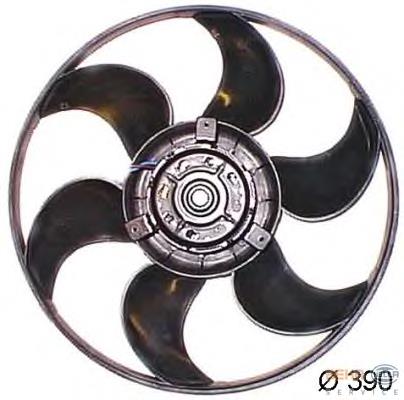 1341344 Opel Ventilador elétrico de esfriamento montado (motor + roda de aletas)