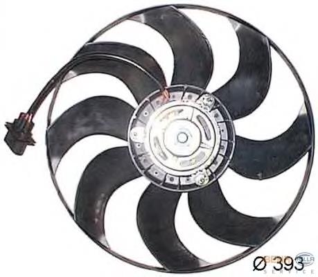 Ventilador elétrico de esfriamento montado (motor + roda de aletas) 6Q0121206 VAG