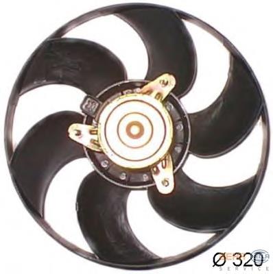 Ventilador elétrico de esfriamento montado (motor + roda de aletas) Hans Pries (Topran) 721524
