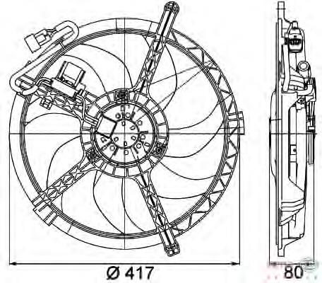 Difusor do radiador de esfriamento, montado com motor e roda de aletas BMW 17422752632 preço, a partir de 135,57 USD