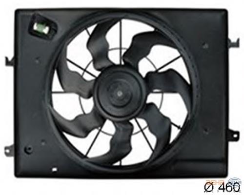 Ventilador elétrico de esfriamento montado (motor + roda de aletas) para Hyundai Tucson I JM