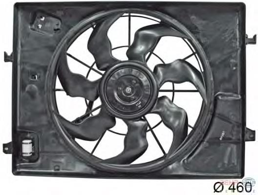 47903 NRF Difusor do radiador de esfriamento, montado com motor e roda de aletas