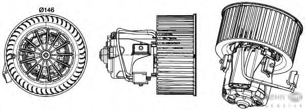 8EW351043261 HELLA Motor de ventilador de forno (de aquecedor de salão)