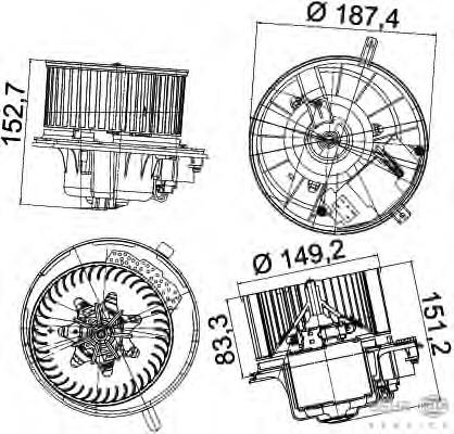 Compre F995748Q VAG Motor de ventilador de forno (de aquecedor de salão)