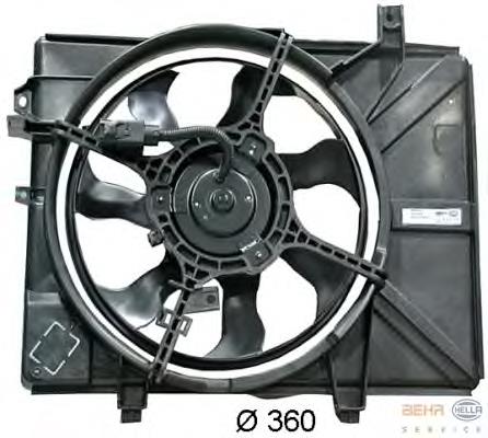 Difusor do radiador de esfriamento, montado com motor e roda de aletas 253861C100 Hyundai/Kia