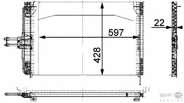 7700876215 Renault (RVI) Radiador de aparelho de ar condicionado