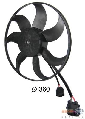 Ventilador elétrico de esfriamento montado (motor + roda de aletas) esquerdo 181106 Febi