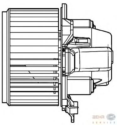 8EW351039331 HELLA Motor de ventilador de forno (de aquecedor de salão)