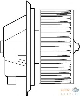 Motor de ventilador de forno (de aquecedor de salão) para Fiat Brava  182
