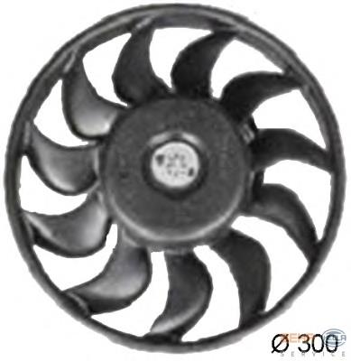 Ventilador (roda de aletas) do radiador de esfriamento direito V15011876 Vemo