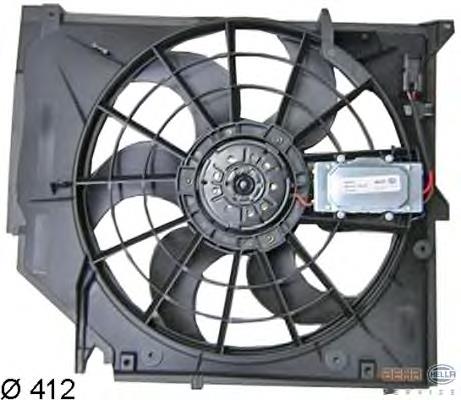 Compre 17427510617 BMW Difusor do radiador de esfriamento, montado com motor e roda de aletas