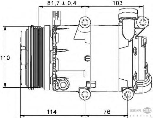 Compressor de aparelho de ar condicionado 813734 VALEO