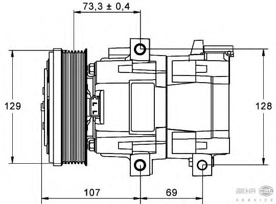 Compre YC1H19D629AB Ford Compressor de aparelho de ar condicionado