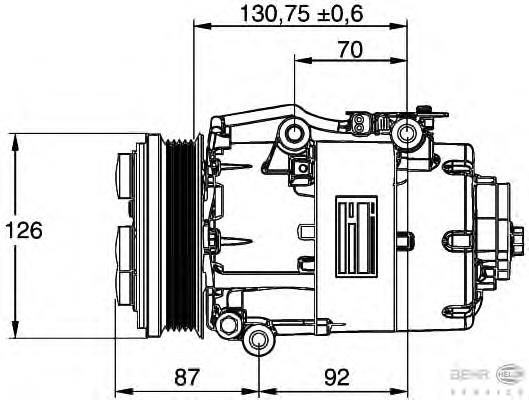 Compressor de aparelho de ar condicionado ACP344 Lucas