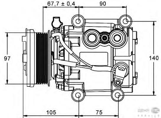 Compressor de aparelho de ar condicionado 6924C5 Peugeot/Citroen