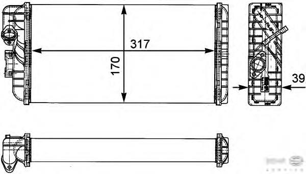 Compre A0028352401 Mercedes Radiador de forno (de aquecedor)