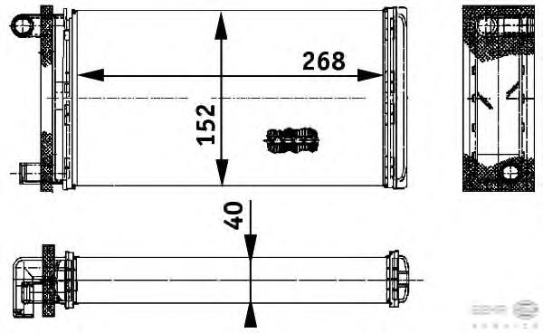A0028356201 Mercedes Radiador de forno (de aquecedor)