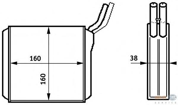 91151482 Opel Radiador de forno (de aquecedor)