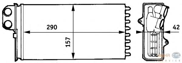 Radiador de forno (de aquecedor) 644889 Peugeot/Citroen