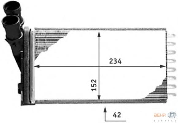 Radiador de forno (de aquecedor) 669529 ERA