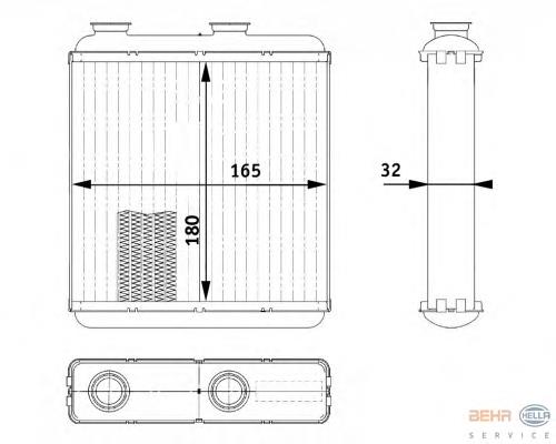 8FH351311231 HELLA Radiador de forno (de aquecedor)