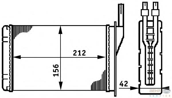 Radiador de forno (de aquecedor) 6005N81 Polcar