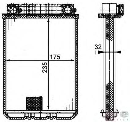 Radiador de forno (de aquecedor) Mercedes A203830016164