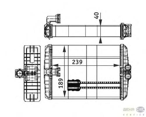 Compre A220830026164 Mercedes Radiador de forno (de aquecedor)