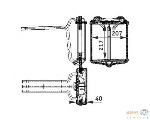 Radiador de forno (de aquecedor) Mercedes A0028355301 preço, a partir de 39,19 USD