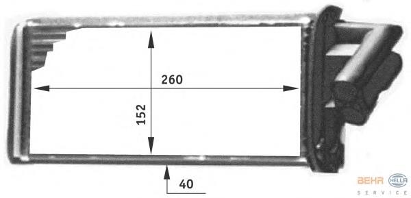 Radiador de forno (de aquecedor) 7701038542 Renault (RVI)