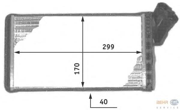 Radiador de forno (de aquecedor) 9566944680 Peugeot/Citroen