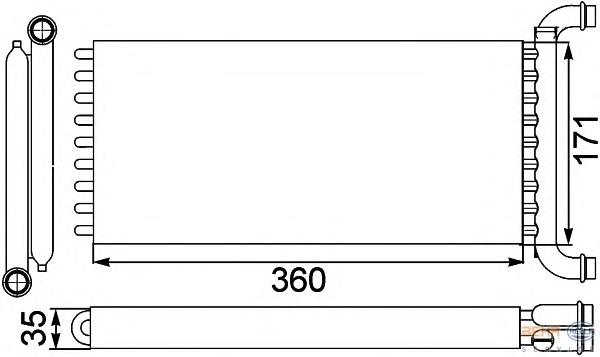 Compre E7169 VAG Radiador de forno (de aquecedor)